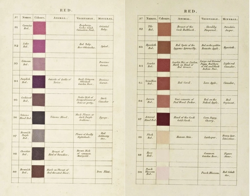 Werner’s Nomenclature, Adapted to Zoology, Botany, Chemistry, Minerology, Anatomy, and the Arts, Patrick Syme, 1814-1821. 18 Reds.